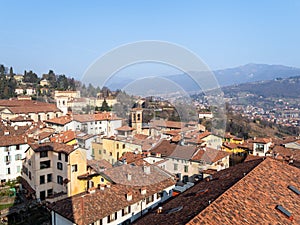 north of Bergamo city with Monastery Sant Agata photo