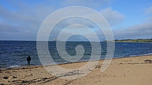 North Berwick beach in scotland