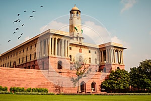 The North Block of the building of the Secretariat. Central Secretariat is where the Cabinet Secretariat is housed, which