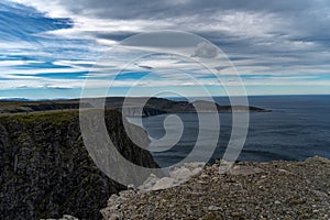 North Cape landscape by the sea photo