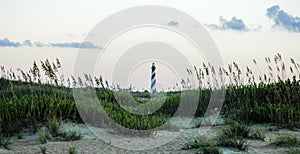 North Carolina Cape Hatteras lighthouse shadow