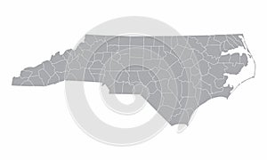 North Carolina counties map