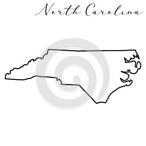 North Carolina line map