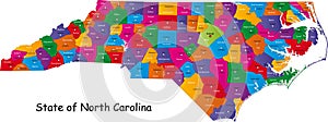 North Carolina map photo