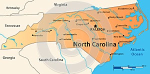 North Carolina Map photo