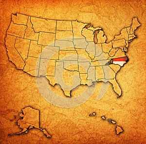 north carolina on map of usa