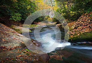 North Carolina Nature Waterfall Photography Autumn Mountain Stream Scenic Outdoors Landscape