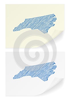 North Carolina scribble map