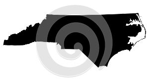 North Carolina State map silhouette.
