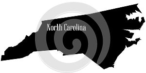 North Carolina State Silhouette Map