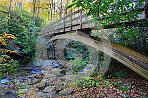 North Carolina Trail Footbridge Blue Ridge Mountains