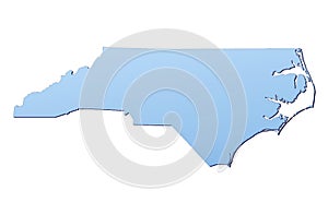 North Carolina(USA) map