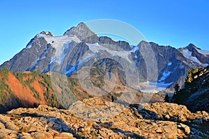 North Cascades National Park with Mount Shuksan in Evening Light, Washington State