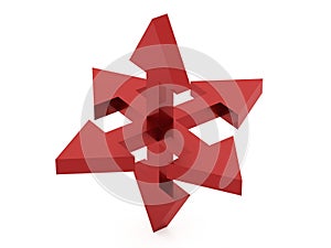 North direction compass icon on white background