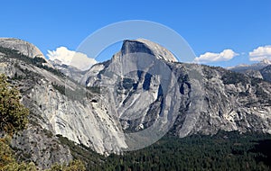 North Dome, Half Dome, and Yosemite Valley