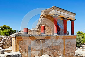 The North Entrance in Knossos at Crete, Greece