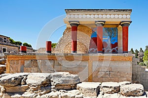 The North Entrance in Knossos at Crete, Greece