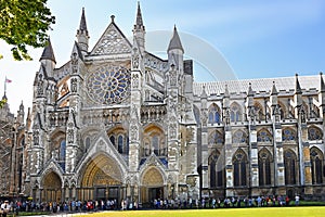 North entrance of Westminster Abbey in London