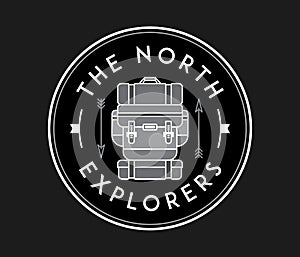 The north explorers white on black