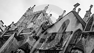 North Facade of Bristol Cathedral BW