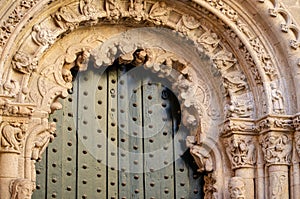 Detailed view at north facade of the Cathedral of Ourense, Galicia. Spain photo