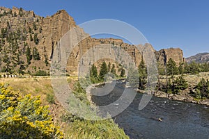 North Fork Shoshone River East of Yellowstone National Park Near Cody Wyoming photo