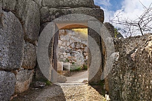 The North Gate in ancient Mycenae, Greece