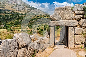 The north gate of the palace of Mycenae