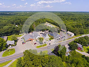 North Hampton historic town center aerial view, North Hampton, NH, USA