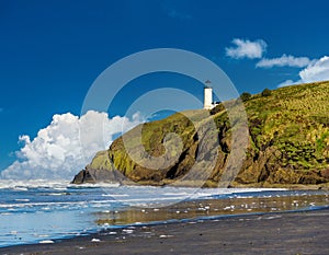 North Head Lighthouse at Pacific coast, built in 1898