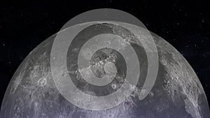 The north hemisphere of the moon.