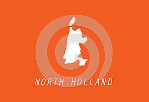 North Holland outline map Province Netherlands regionNorth Holland outline map Province Netherlands region