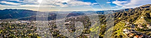North Hollywood Burbank Glendale Pasadena aerial in Los Angeles Highway Mountain City Houses, California photo
