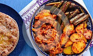 Indian vegetarian meal - North Indian main course