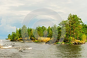 North Karelia lake, Russian wild nature.