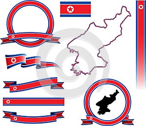 North Korea Banner Set.