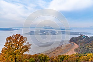 North Korea viewed from Odu Mt. Unification Observatory, Republic of Korea