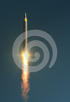 North Korean Ballistic Missile Takes Off photo