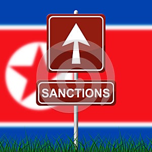 North Korean Sanction To Encourage Denuclearization 3d Illustration