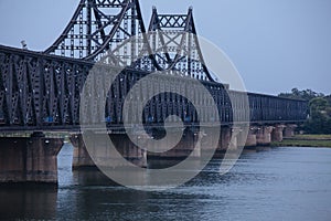 North Korean ships along Yalu River