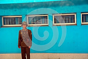 North-Korean soldier, Panmunjon, North-Korea