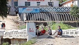 North korean village scenery