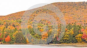 North Lake, shoreline and Autumn colors