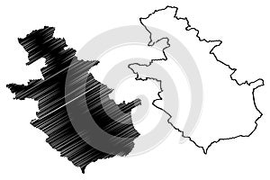 North Lanarkshire map vector