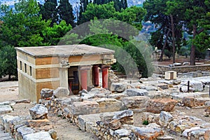 North Lustral Basin in The Palace of Knossos on Crete, Greece