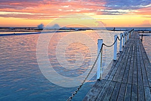 North Narrabeen Ocean Rock Pools at sunrise