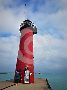 North Pier Head Lighthouse Kenosha Wisconsin