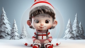 North Pole Adventures Joyful Christmas Elf Journey, merry Christmas village, little Santa, new year