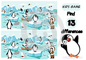 North pole Arctic  find differences game