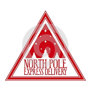 North Pole express delivery.Template for christmas handmade gifts.